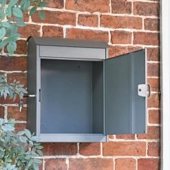 Charcoal Front Opening Parcel Box -Garden Supply Discount Store charcoal front opening parcel box 5