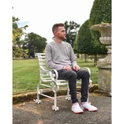 “Chatham" One Seater Park Bench - Cream -Garden Supply Discount Store chatham 22 one seater park bench cream 3