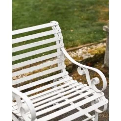 “Chatham" One Seater Park Bench - Cream -Garden Supply Discount Store chatham 22 one seater park bench cream 4