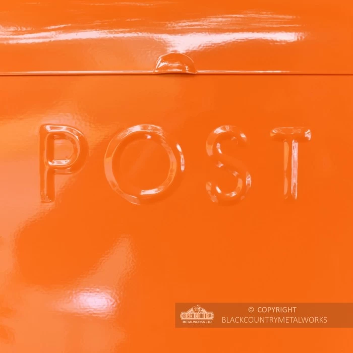 “Sunkissed Sienna” Orange Contemporary Post Box 8 “Sunkissed Sienna” Orange Contemporary Post Box - Image 6