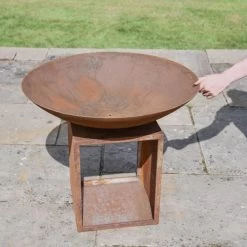 Rustic "Fury" Fire Pit & Wood Store 9 Rustic "Fury" Fire Pit & Wood Store -Garden Supply Discount Store cnet052 1