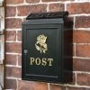 Gold Rose "Oxford" Wall Mounted Post Box 2 Gold Rose "Oxford" Wall Mounted Post Box -Garden Supply Discount Store cnrs002 1