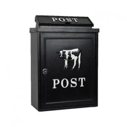Black & White "Oxford" Holstein Wall Mounted Post Box 17 Black & White "Oxford" Holstein Wall Mounted Post Box -Garden Supply Discount Store cnsr004