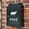 Black "Oxford Down" Wall Mounted Post Box