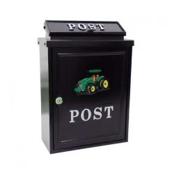 Black & Green "Oxford" Tractor Wall Mounted Post Box 17 Black & Green "Oxford" Tractor Wall Mounted Post Box -Garden Supply Discount Store cnsr012