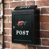 Black & Red "Vintage Oxford" Tractor Wall Mounted Post Box -Garden Supply Discount Store cnsr013 1