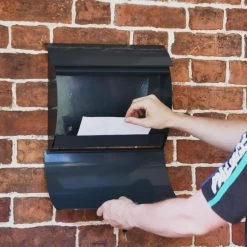 Contemporary "Urban Obsession" Grey Wall Mounted Post Box -Garden Supply Discount Store cnsr025 5