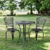 Aluminium Arched "Floral" Table & Chair Set -Copper Finish -Garden Supply Discount Store cnss038 cop set 2