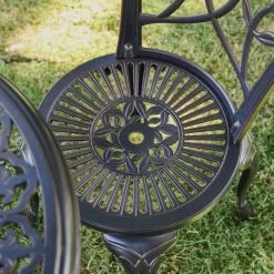 Aluminium Arched "Floral" Table & Chair Set -Copper Finish -Garden Supply Discount Store cnss038 cop set 5