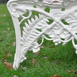 "Coalbrookdale" Cream Two Seater Garden Bench -Garden Supply Discount Store coalbrookdale two seater garden bench 10