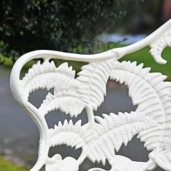 "Coalbrookdale" Cream Two Seater Garden Bench -Garden Supply Discount Store coalbrookdale two seater garden bench 5