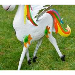 Colourful Hand-Painted Unicorn Sculpture -Garden Supply Discount Store colourful hand painted unicorn sculpture 3