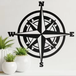 Black Compass Wall Art -Garden Supply Discount Store compass wall art 3