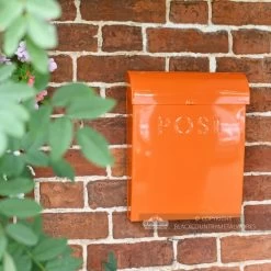 “Sunkissed Sienna” Orange Contemporary Post Box 13 “Sunkissed Sienna” Orange Contemporary Post Box -Garden Supply Discount Store contemporary orange wall mounted letter box