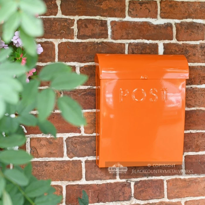 “Sunkissed Sienna” Orange Contemporary Post Box 6 “Sunkissed Sienna” Orange Contemporary Post Box - Image 4