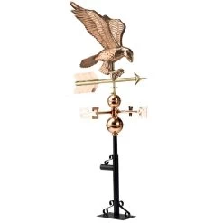 Weathervane - Polished Copper - Eagle -Garden Supply Discount Store coppe and brass eagle weathervane on free standing bracket