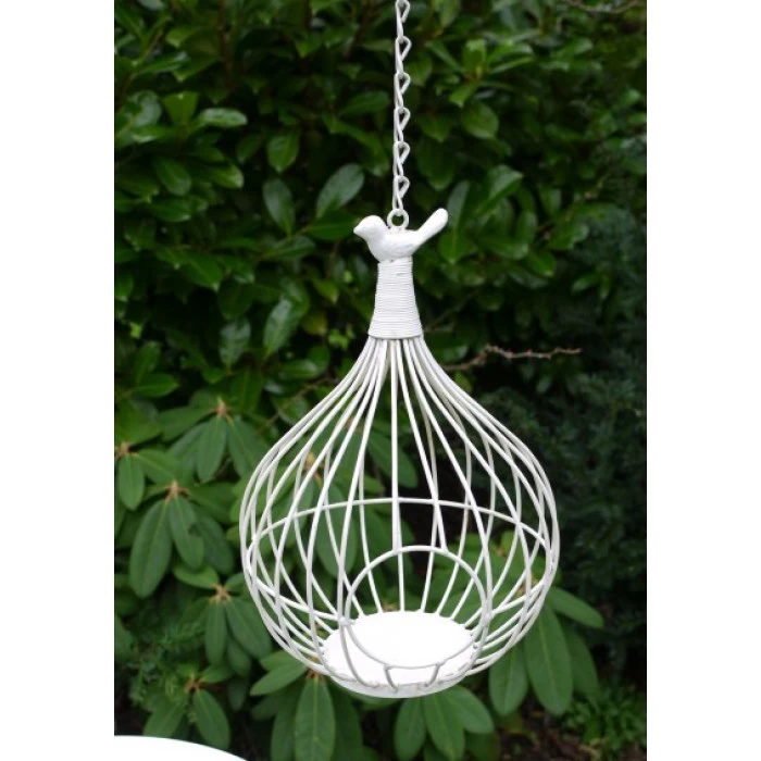 Cream Free Standing Bird Feeder & Bird Bath 5 Cream Free Standing Bird Feeder & Bird Bath - Image 3