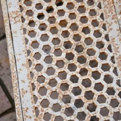 The Quatrefoil Antique Cream Victorian Cast Iron Three Seater Bench -Garden Supply Discount Store cream large bench 4