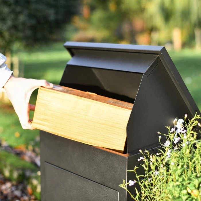 Deluxe Black "Bexley" Free Standing Parcel Box 4 Deluxe Black "Bexley" Free Standing Parcel Box - Image 2