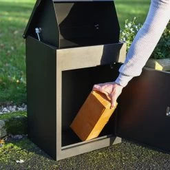 Deluxe Black "Bexley" Free Standing Parcel Box 11 Deluxe Black "Bexley" Free Standing Parcel Box -Garden Supply Discount Store deluxe black bexley free standing parcel box 3