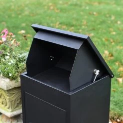 Deluxe Black "Bexley" Free Standing Parcel Box 12 Deluxe Black "Bexley" Free Standing Parcel Box -Garden Supply Discount Store deluxe black bexley free standing parcel box 7
