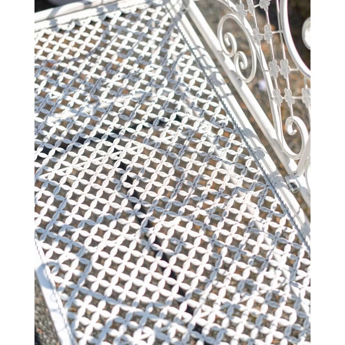 Deluxe "Cerberus" Ornate Two Seater Garden Bench In Antique White 12 Deluxe "Cerberus" Ornate Two Seater Garden Bench In Antique White - Image 10