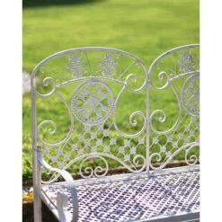 Deluxe "Cerberus" Ornate Two Seater Garden Bench In Antique White 18 Deluxe "Cerberus" Ornate Two Seater Garden Bench In Antique White -Garden Supply Discount Store deluxe cerberus ornate two seater garden bench 2