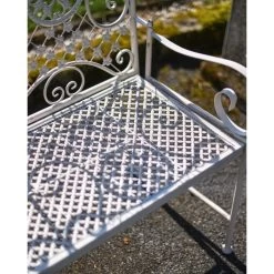 Deluxe "Cerberus" Ornate Two Seater Garden Bench In Antique White 21 Deluxe "Cerberus" Ornate Two Seater Garden Bench In Antique White -Garden Supply Discount Store deluxe cerberus ornate two seater garden bench 3