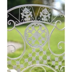 Deluxe "Cerberus" Ornate Two Seater Garden Bench In Antique White 17 Deluxe "Cerberus" Ornate Two Seater Garden Bench In Antique White -Garden Supply Discount Store deluxe cerberus ornate two seater garden bench 4