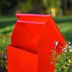 Deluxe Red "Bexley" Free Standing Parcel Box 14 Deluxe Red "Bexley" Free Standing Parcel Box -Garden Supply Discount Store deluxe red bexley free standing parcel box 7