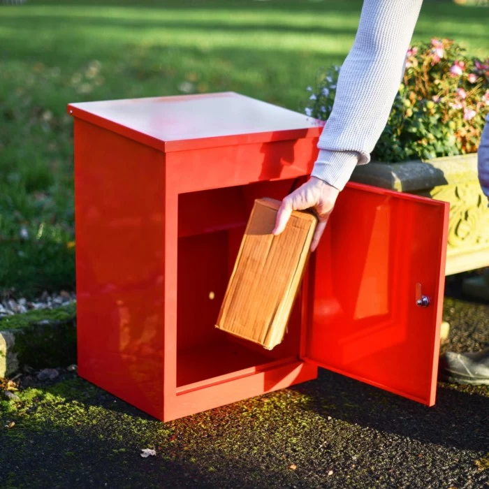 Deluxe Red "Bexley" Free Standing Parcel Box 5 Deluxe Red "Bexley" Free Standing Parcel Box - Image 3