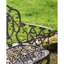 Deluxe Two-Seater Cast Aluminium "Rosebud" Garden Bench 12 Deluxe Two-Seater Cast Aluminium "Rosebud" Garden Bench -Garden Supply Discount Store deluxe two seater cast aluminium rosebud garden bench 3
