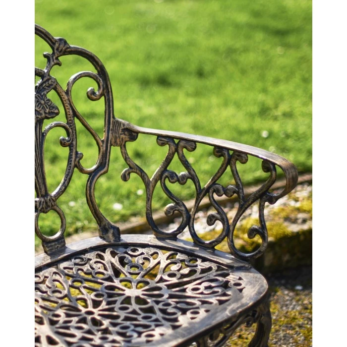Deluxe Two-Seater Cast Aluminium "Rosebud" Garden Bench 5 Deluxe Two-Seater Cast Aluminium "Rosebud" Garden Bench - Image 3