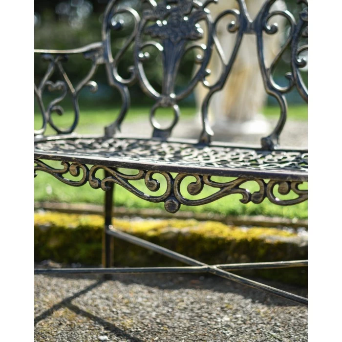 Deluxe Two-Seater Cast Aluminium "Rosebud" Garden Bench 9 Deluxe Two-Seater Cast Aluminium "Rosebud" Garden Bench - Image 7