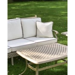 Deluxe Champagne "Elmswood" Outdoor Five Seater Furniture Sofa, Table & Chair Set 18 Deluxe Champagne "Elmswood" Outdoor Five Seater Furniture Sofa, Table & Chair Set -Garden Supply Discount Store deluxe white 22elmswood 22 outdoor five seater furniture sofa table chair set 10