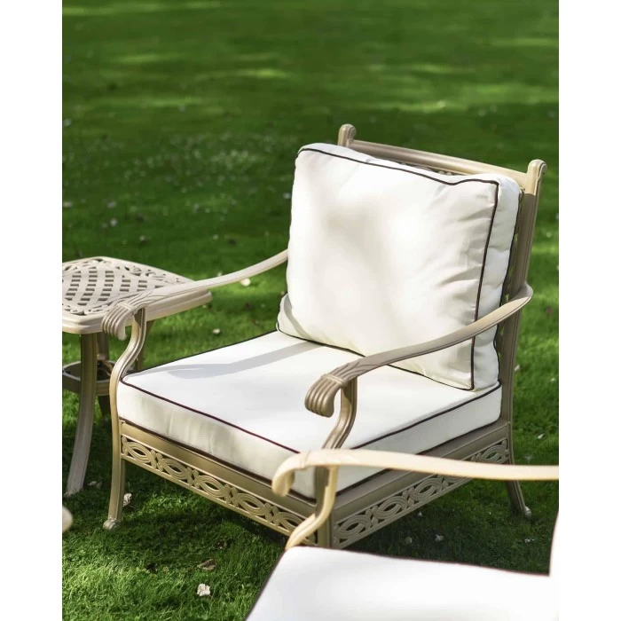 Deluxe Champagne "Elmswood" Outdoor Five Seater Furniture Sofa, Table & Chair Set 13 Deluxe Champagne "Elmswood" Outdoor Five Seater Furniture Sofa, Table & Chair Set - Image 11