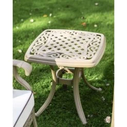 Deluxe Champagne "Elmswood" Outdoor Five Seater Furniture Sofa, Table & Chair Set 23 Deluxe Champagne "Elmswood" Outdoor Five Seater Furniture Sofa, Table & Chair Set -Garden Supply Discount Store deluxe white 22elmswood 22 outdoor five seater furniture sofa table chair set 12