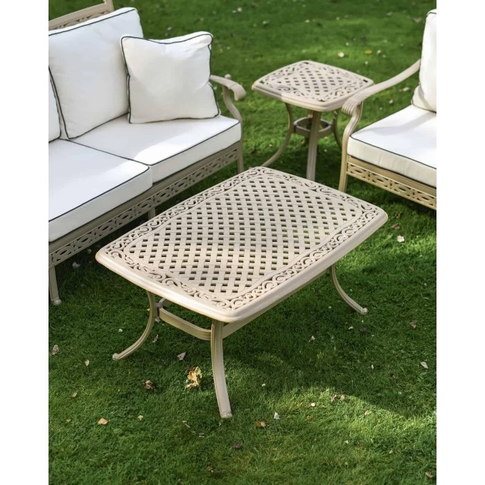 Deluxe Champagne "Elmswood" Outdoor Five Seater Furniture Sofa, Table & Chair Set 6 Deluxe Champagne "Elmswood" Outdoor Five Seater Furniture Sofa, Table & Chair Set - Image 4