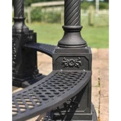 Deluxe Wrought Iron "Aurelia" Black Powder Coated Gazebo -Garden Supply Discount Store deluxe wrought iron 22aurelia 22 black powder coated gazebo 9