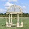 Deluxe Wrought Iron "Aurelia" French Cream Gazebo -Garden Supply Discount Store deluxe wrought iron 22aurelia 22 french cream gazebo 1