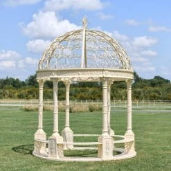 Deluxe Wrought Iron "Aurelia" French Cream Gazebo