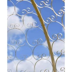 Deluxe Wrought Iron "Aurelia" French Cream Gazebo -Garden Supply Discount Store deluxe wrought iron 22aurelia 22 french cream gazebo 4