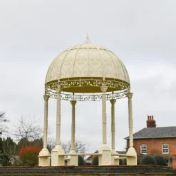 "Demeter's Dwelling" Cream Gazebo -Garden Supply Discount Store demeters dwelling cream gazebo 17