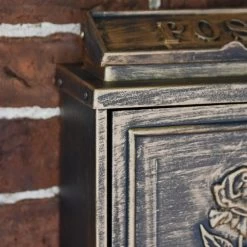 Antique "Oxford Rose" Wall Mounted Post Box -Garden Supply Discount Store dsc 1295 copy