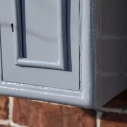 Traditional Grey & Gold Wall Mounted Post Box -Garden Supply Discount Store dsc 3645