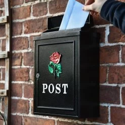 "Oxford Rose" Wall Mounted Post Box -Garden Supply Discount Store dsc 6239