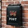 Black "Oxford" Royal Carriage Wall Mounted Post Box 2 Black "Oxford" Royal Carriage Wall Mounted Post Box -Garden Supply Discount Store dsc 6364