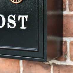 Black "Oxford" Royal Carriage Wall Mounted Post Box -Garden Supply Discount Store dsc 6457