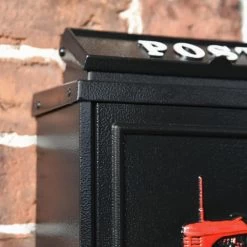 Black & Red "Vintage Oxford" Tractor Wall Mounted Post Box -Garden Supply Discount Store dsc 6579