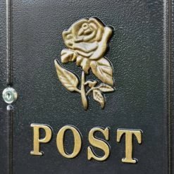 Gold Rose "Oxford" Wall Mounted Post Box -Garden Supply Discount Store dsc 6742